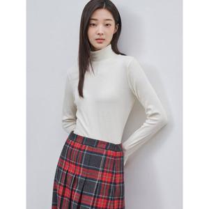 [빈폴레이디스] 골지 터틀넥 티셔츠  아이보리 (BF4X41E020)