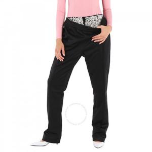 버버리 블랙 더블 웨이스트 저지 크리스탈 디테일 트랙팬츠 4562637