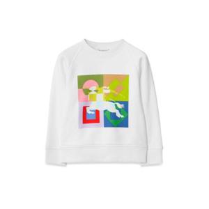 버버리 키즈 화이트 긴팔 티셔츠 8079788K_A1464