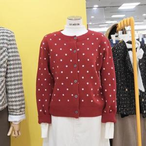 르피타 DP01 라운드 도트 가디건 L244UKTB51