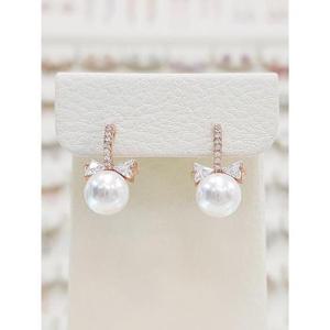 볼라레 세이브존01 미니 리본 진주 데일리 귀걸이 spe1226