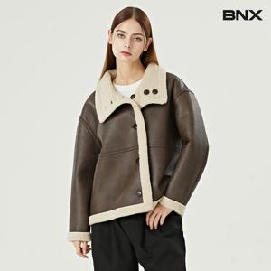 [비엔엑스]리버시블 페이크레더 양털 무스탕자켓 (BW4JK006L0)