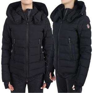 몽클레어 여성 로고 다운 패딩 블랙 1A00048 5399D 999