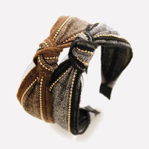 제이로렌 리본 매듭 트위드 빅 헤어밴드 H01325