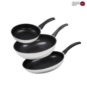 리빙아트 디오바코 IH 인덕션 티타늄코팅 스텐레스 후라이팬세트 3종D 후20+후30+궁30