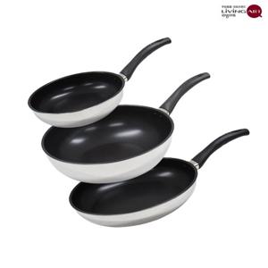리빙아트 디오바코 IH티타늄코팅 스텐 후라이팬세트 3종E 후24+30+웍30