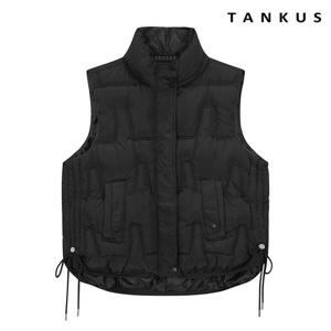 [탱커스]스퀘어 패턴 사이드 스트링 패딩베스트 (TW4VT011L0)