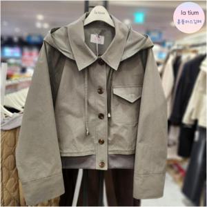 라티움 HC03 여성 핏예쁘고 고급스런 후드탈부착 시보리 점퍼 L55 P3JP01 67