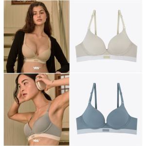 [예스]그레이쉬 블루,베이지 풀컵 노와이어브라 2종택1YSWBA801