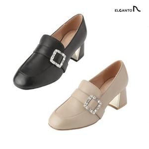 [엘칸토(여성화)]여성 큐셔닝 힐 로퍼 LCWD36U513 (블랙,베이지)