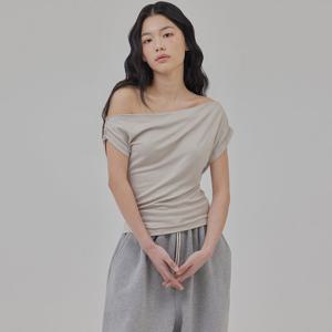 RELAXED FIT SHIRRED DROP SHOULDER TOP_T516TP111(ND