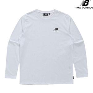 뉴발란스 NBNDD11013-WH 에센셜 긴팔티 스탠다드핏 남녀공용 맨투맨