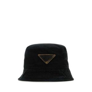 프라다 남성 블랙 면 버킷햇 2HC137157N F0002