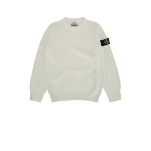 스톤아일랜드 키즈 키즈 화이트 Crew 스웨트셔츠 5100004D8 V0001