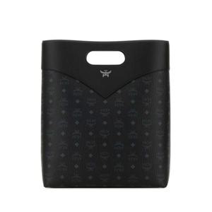 엠씨엠 여성 블랙 캔버스 프린티드 토트백 MMTEAAK01 BK