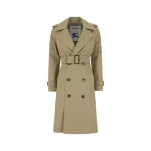버버리 여성 베이지 Sage 개버딘 더블버튼 트렌치코트 8106349 C2219