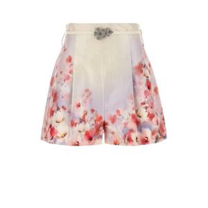 짐머만 여성 멀티컬러 Crush 새틴 프린티드 쇼츠 팬츠 2355AR251 SCAFLO