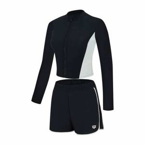 아레나  인스파이어 여아동 레저 집업 래쉬가드 세트(A4BG1GS81BLK)