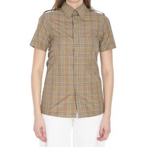 버버리 여성 브라운 반팔 셔츠 8107968  C2044