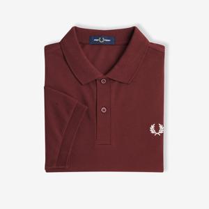 [M6000] 플레인 프레드페리 셔츠 - 옥스블러드/에크루 AFPM2516000-597