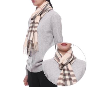 [버버리] 25SS 여성 체크 캐시미어 머플러 (8103011 ALABASTER W 25S)