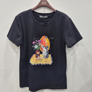 [르니앤맥코이]라운드 기본핏 큐빅 고양이 반팔 티MM05TS771F_US