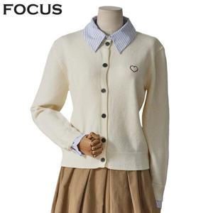 [포커스]하트셔츠배색가디건 FS5A3KC3002_SH