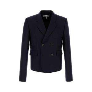 로에베 남성 네이비 더블버튼 블레이저 HSM1Y03W14 NAVYMELANGE