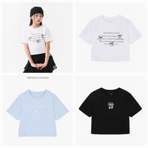 더데이걸 sh06 크롭 그래픽 반팔 티셔츠 TGRP25301