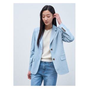 [빈폴레이디스]리넨 혼방 헤링본 재킷 - 블루 (BF4311C01P)