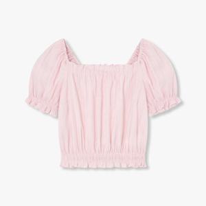 [지컷]지컷 스퀘어 넥 셔링 블라우스 7255260108