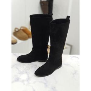 한슈 세이브존09 스웨이드 통굽 플랫 롱부츠 2cm HS459054kr