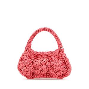 JW 앤더슨 여성 연핑크 Cable 스몰 라피아 토트백 HB0726FA0445 340