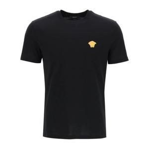 베르사체 골드 엠블럼 블랙 크루넥 반팔 티셔츠 10084811A08489