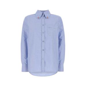 발렌티노 가라바니 여성 연하늘 Oxford 긴팔 셔츠 6B3AB78193R QNX