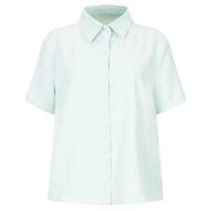 샵앤) 여성 하객룩 정장 링클프리 카라넥 반팔 블라우스 INT-WBL-20544-라이트민트