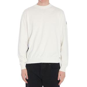 몽클레어 남성 화이트 프린티드 라운드넥 긴팔니트 9C00004 M1113 034