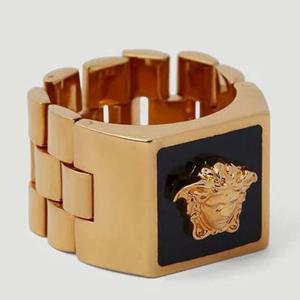 25 FW 베르사체 메두사 로고 오이스터 링크 링 1006308 1A00638 4J120