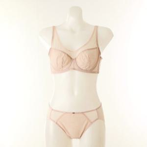 [와코루] CD컵 자카드 헴 홑겹 풀메이크업 브라 햄라인팬티 (WBR1962C-PTH- BK SK)