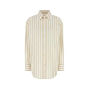 생로랑 여성 옐로우 Oxford 자수 긴팔 셔츠 835517Y7C11 9075