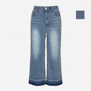 뱅뱅 동백01 인밴드 8부 와이드 데님팬츠 NQL355