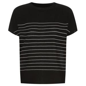 샵앤) 국산 여성 라운드넥 단가라 까슬 가오리핏 반팔 니트티 BOM-WKN-20656-블랙