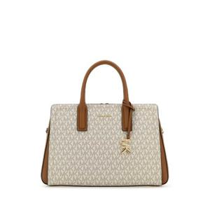 마이클 바이 마이클코어스 여성 베이지 Laila 미디움 캔버스 프린티드 볼러백 30R5G9IS6B VANILLAACRN