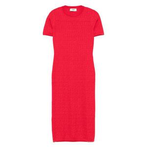 펜디 여성 레드 미디 드레스 FZDD59 AUZRF1SAX