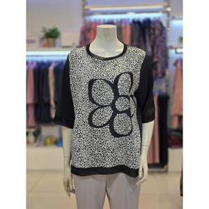 세리아 세이브존07 레오파드패턴 7부 블라우스 252523