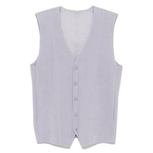 옴므 플리세 이세이미야케 남성 그레이 민소매 티셔츠 HP56JE157 18