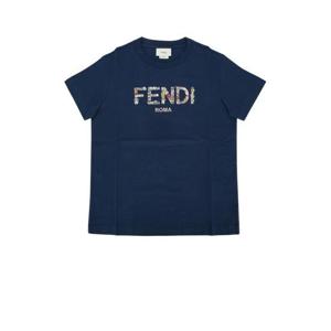 펜디 키즈 키즈 블루 Jersey 반팔 티셔츠 JMI4877AJ F1I11