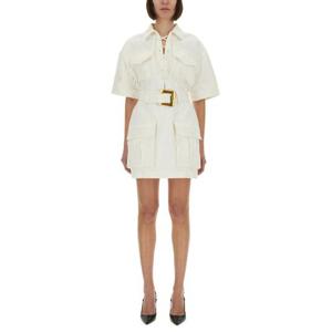 발망 여성 화이트 미니 드레스 FF1R7415DF78_0FC