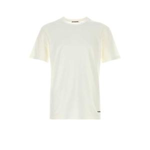 질샌더 남성 아이보리 면 반팔 티셔츠 J47GC0158J45031 100