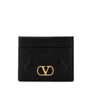 발렌티노 가라바니 여성 블랙 가죽 카드 지갑 7W2P0AS1MIC 0NO